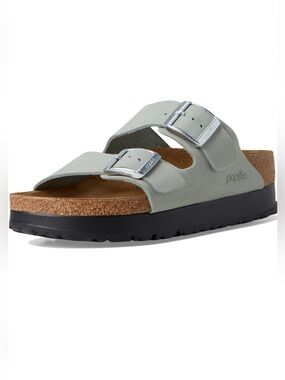 NEW Birkenstock Arizona Platform in Sage Green